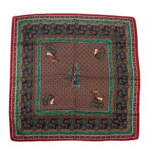 Vintage Avon Bird Paisley Scarf Accessory Made in Italy